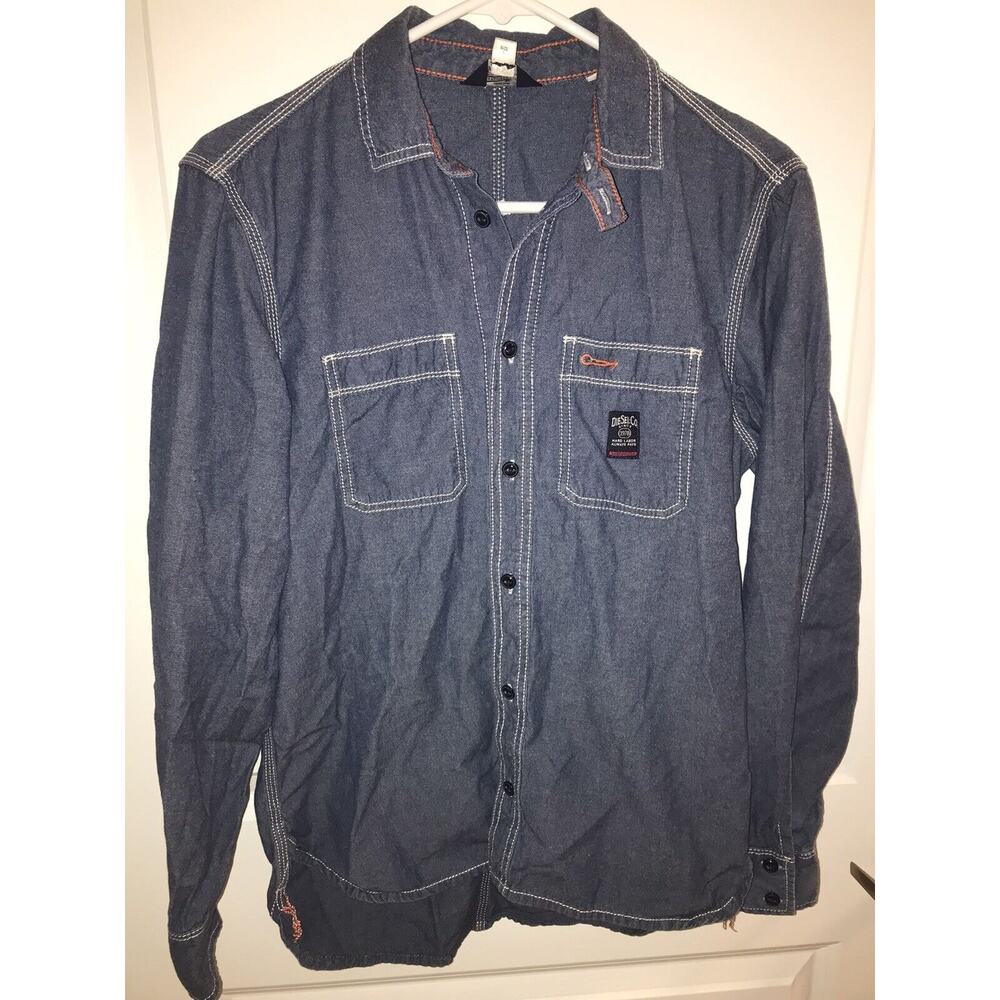 Womens Diesel Industry Western "Denim Jean" 100% Cotton‎ Shirt Size Small